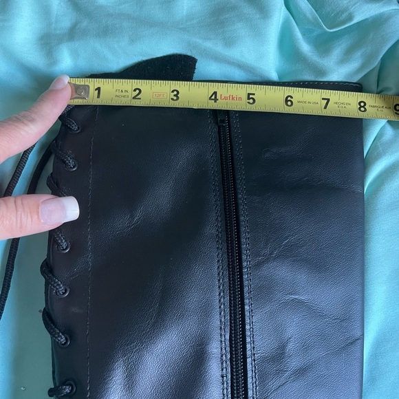 Martino Canada Lace/ Zip Riding Boot Equestrian, Moto Sz 10 wide - Picture 12 of 13